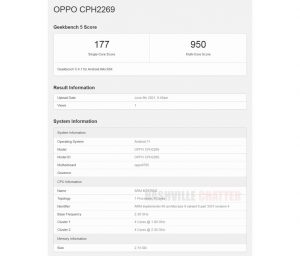 Geekbench Oppo A16, low budget Smartphone