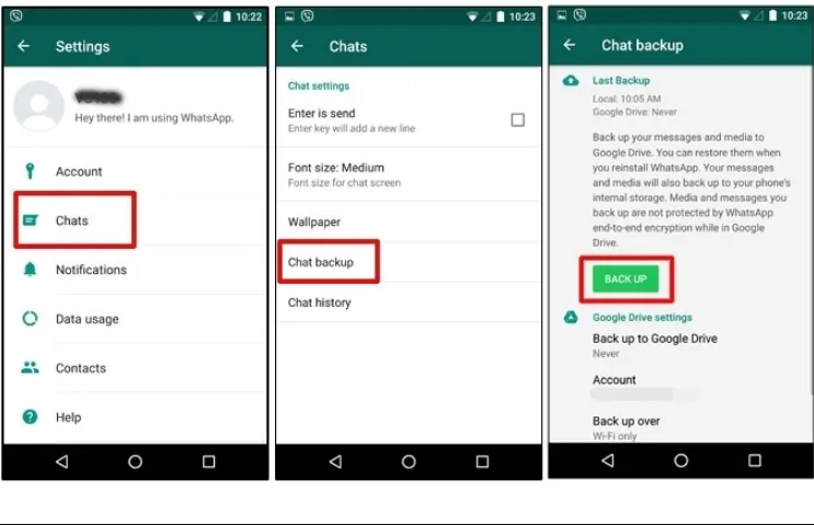 Cara memulihkan chat whatsapp di Google Drive Android