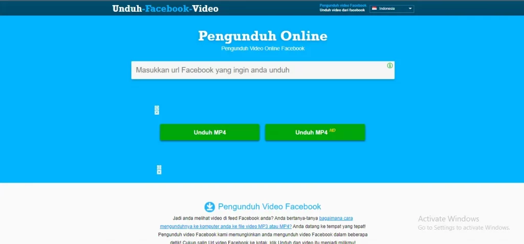 Downloadvideosfrom.com can save FB videos in Mp4 High Definition format