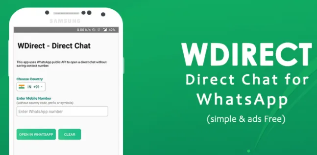 WhatsDirect untuk kirim pesan chat tanpa simpan no