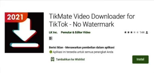 tikmate application to save tiktok without watermark with mp3 format