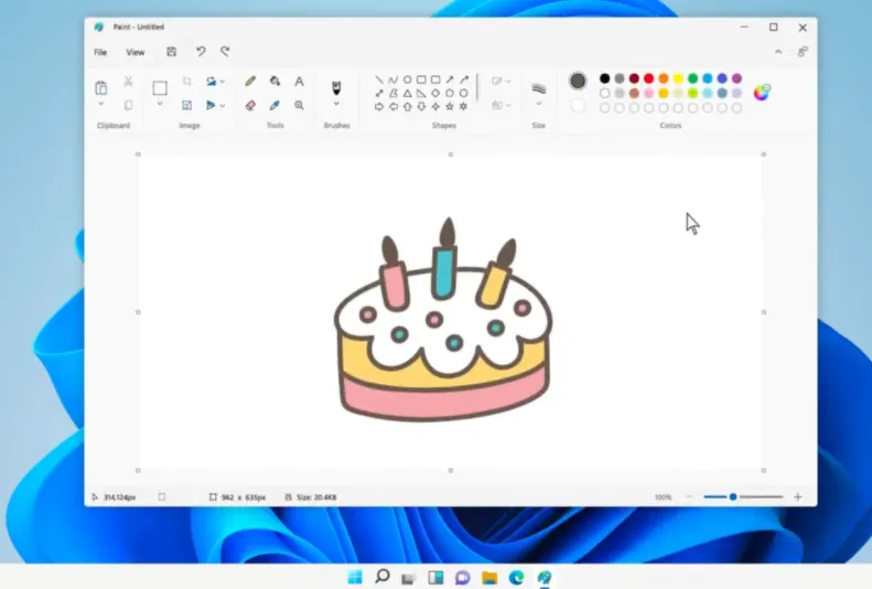 Microsoft Paint can compress and change photos