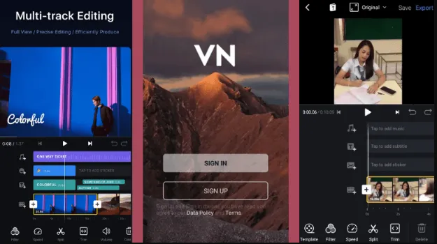 VN Video Editor Maker pengedit video terbaik yang cepat sederhana dan ringan